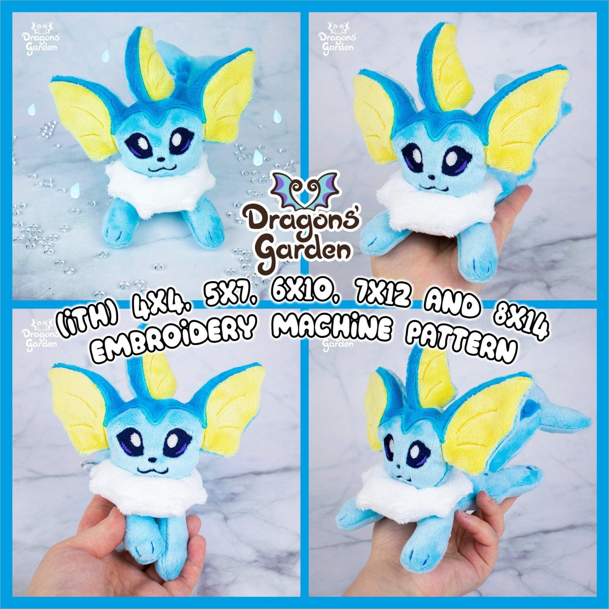 Vaporeon plush cheap pattern