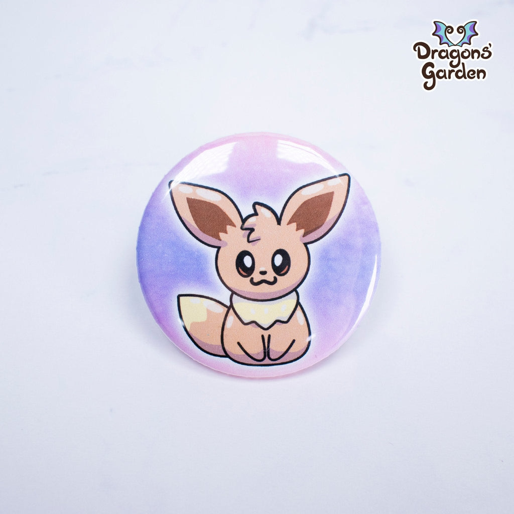 WHOLESALE Eevee Pokemon | Button Pin - Dragons' Garden - Button Button