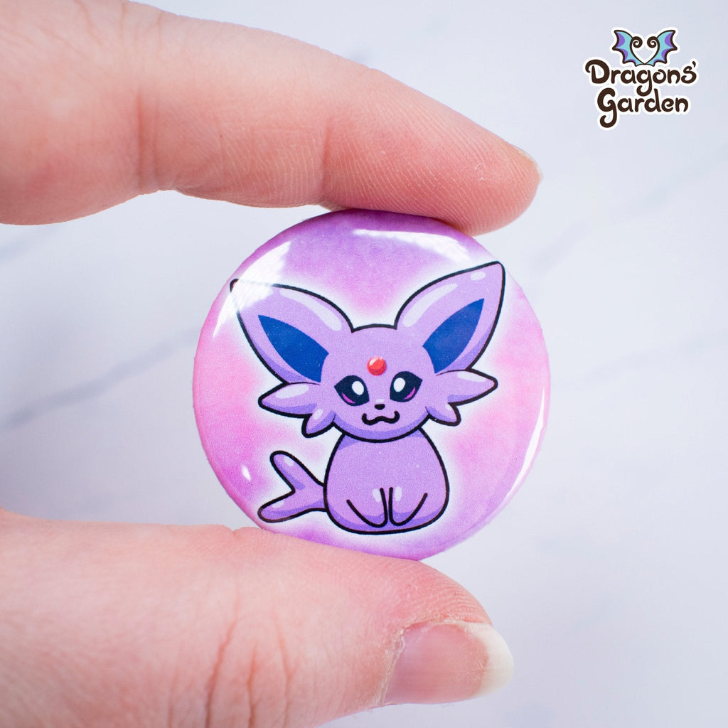 WHOLESALE Espeon Pokemon | Button Pin - Dragons' Garden - Button Button