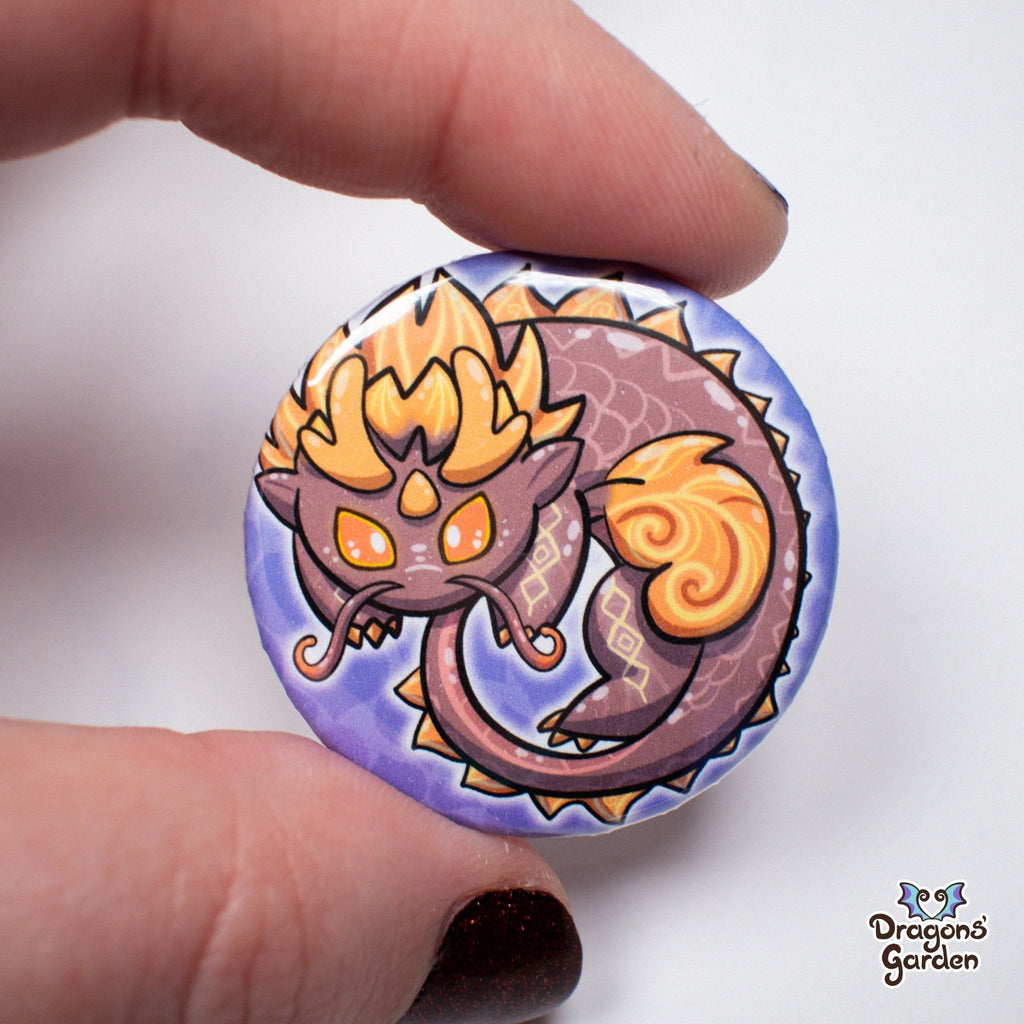 WHOLESALE Zongli Dragon Genshin Impact | Button Pin - Dragons' Garden - Button Button