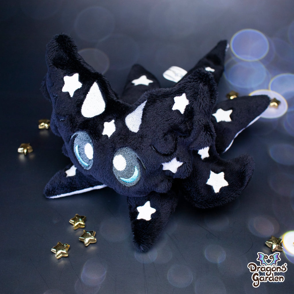 Limited Edition | Black Star Jumbo Dragon Plushie (Glow in the Dark) - Dragons' Garden - Plushie Dragons