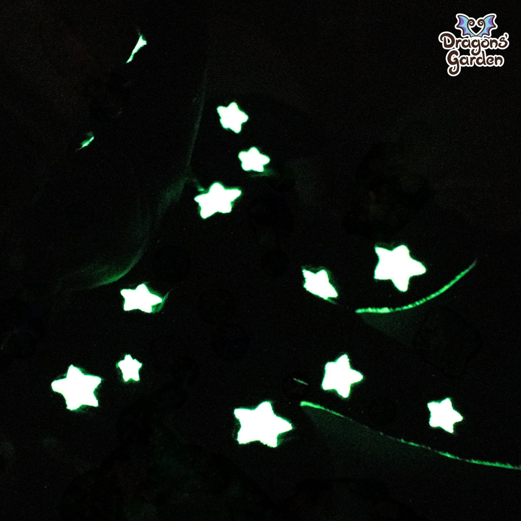 Limited Edition | Black Star Jumbo Dragon Plushie (Glow in the Dark) - Dragons' Garden - Plushie Dragons