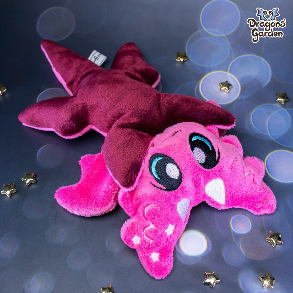 Pink Constellation Jumbo Dragon Plushie (Glow in the Dark) - Dragons' Garden - Plushie Dragons